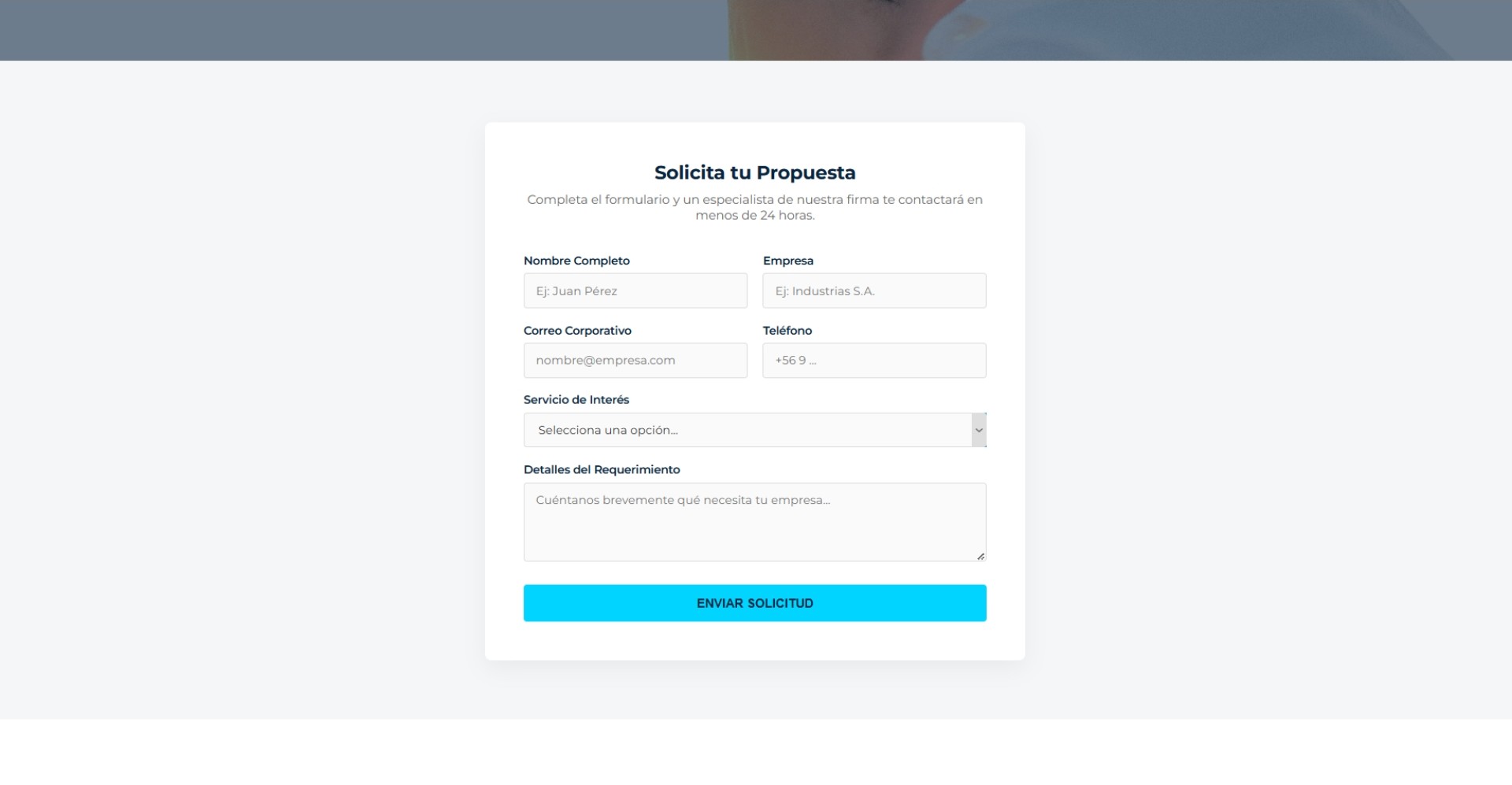 Formulario Lead Generation B2B